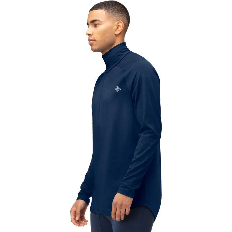 Norrona Femund PureUll Zip Neck Baselayer Top - Men's Indigo Night