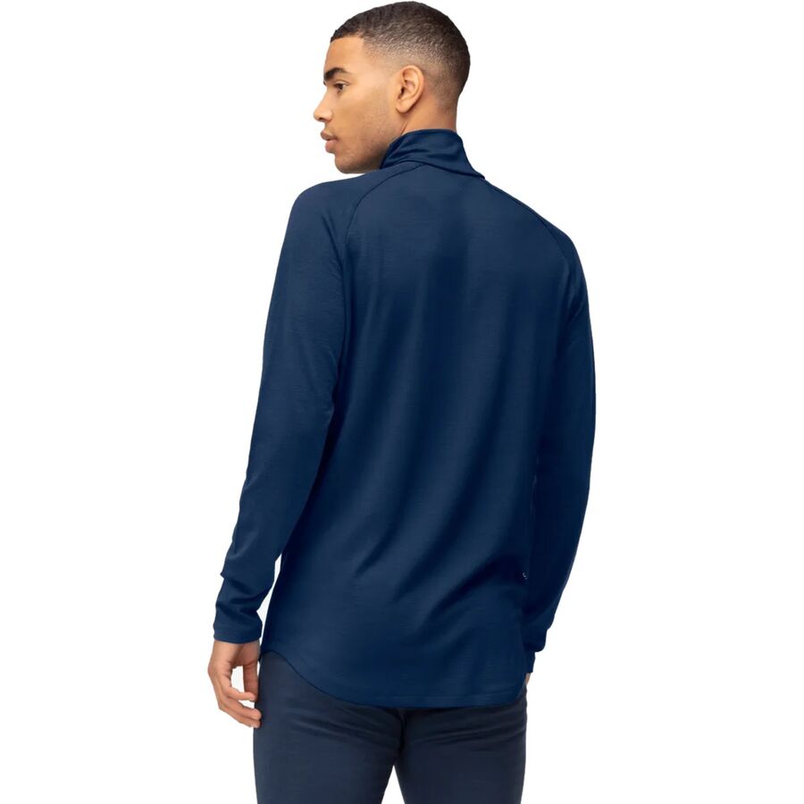 Norrona Femund PureUll Zip Neck Baselayer Top - Men's Indigo Night