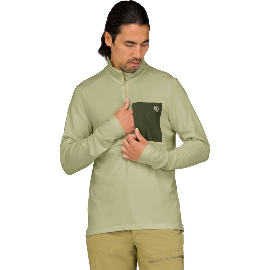 Norrona Femund Warm1 Half-Zip - Men's Sage Green