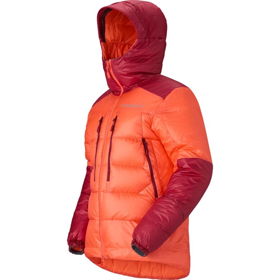 Norrona Trollveggen Down800 Hooded Jacket - Women's Orange Alert