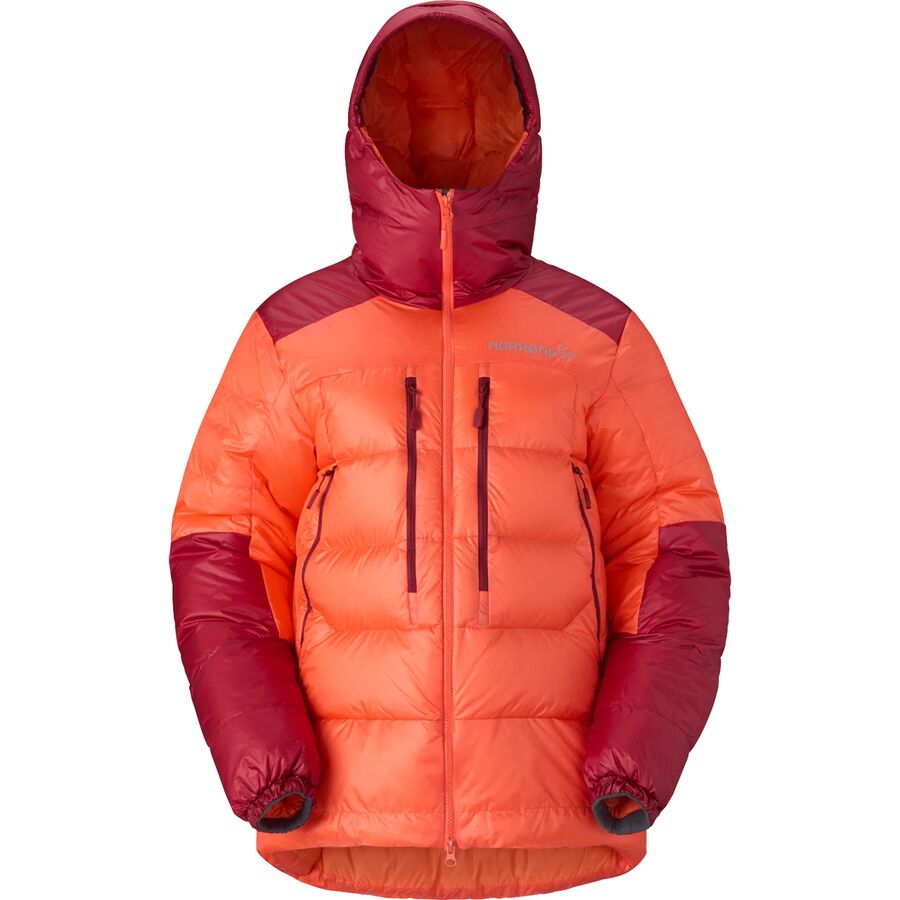 Norrona Trollveggen Down800 Hooded Jacket - Women's Orange Alert