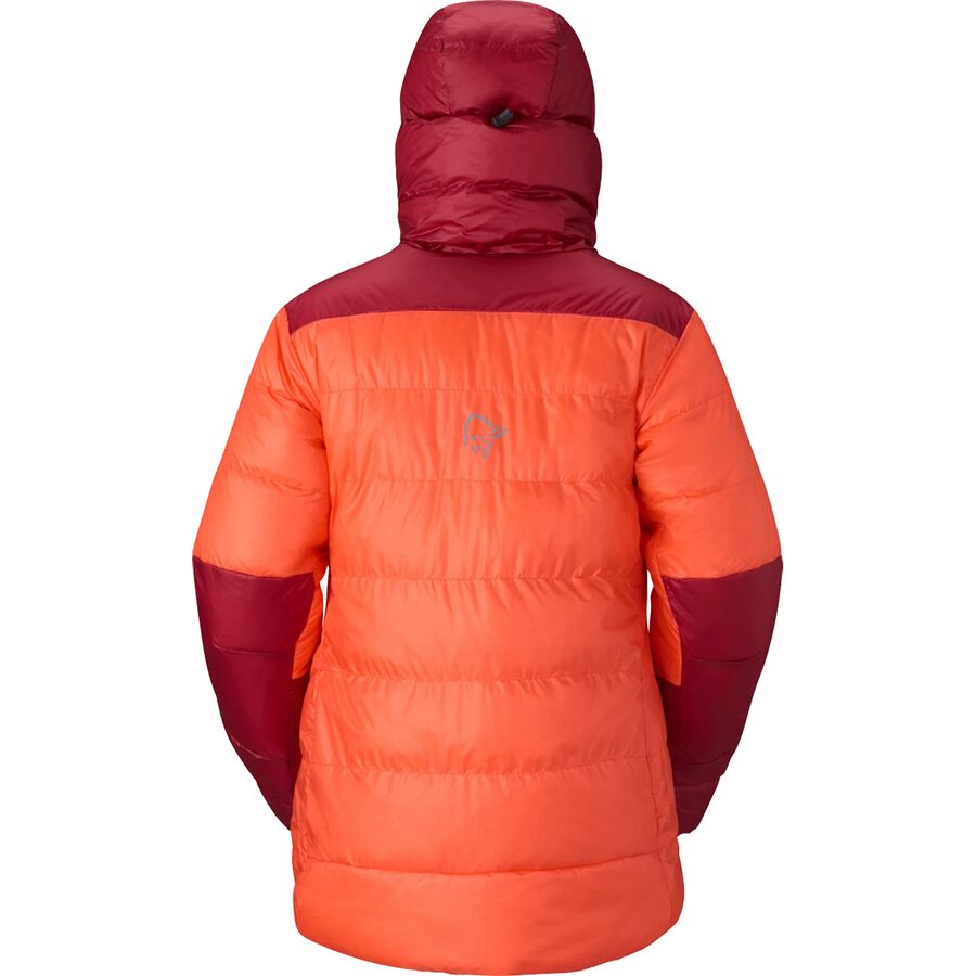 Norrona Trollveggen Down800 Hooded Jacket - Women's Orange Alert