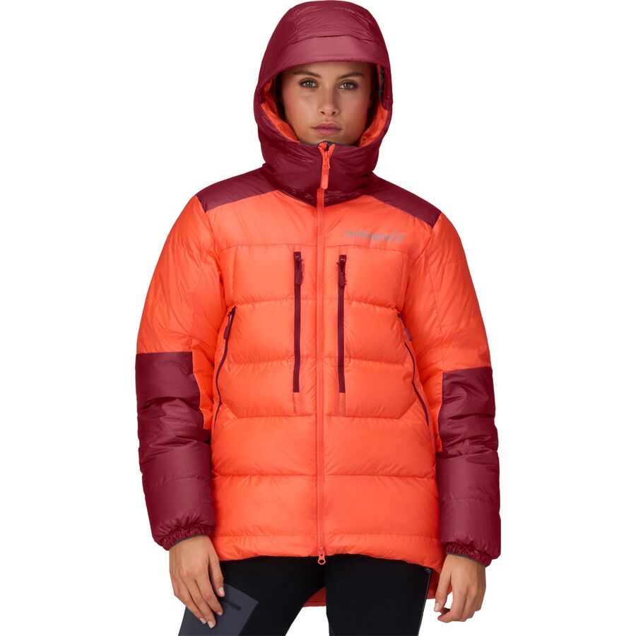 Norrona Trollveggen Down800 Hooded Jacket - Women's Orange Alert