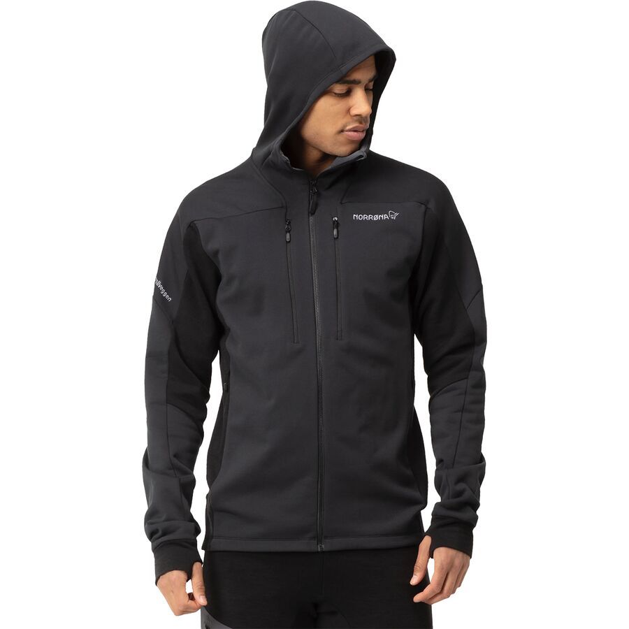 Norrona Trollveggen Powerstretch Pro Full-Zip Hooded Jacket - Men's Caviar