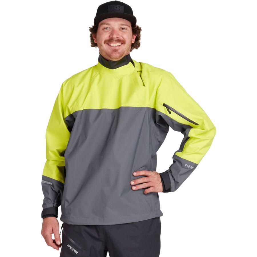 NRS Endurance Splash Jacket - Men's Chartreuse/Gray