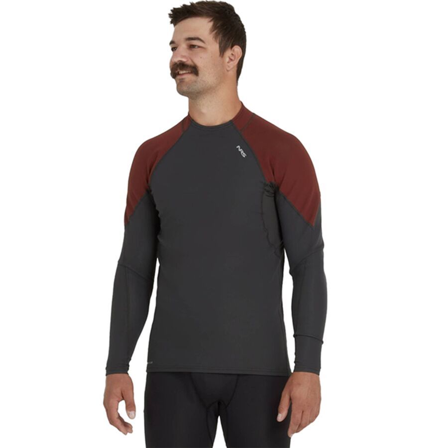 NRS HydroSkin 0.5mm - Long-Sleeve - Men's Graphite/Brick
