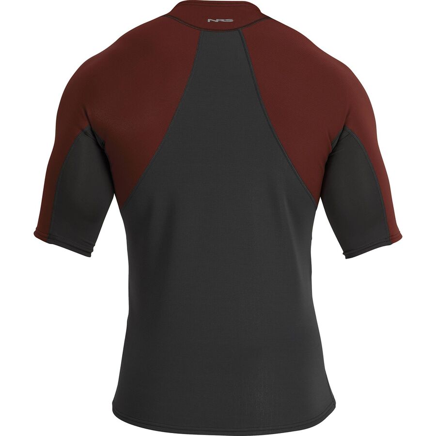 NRS HydroSkin 0.5mm Short-Sleeve Top - Men's Graphite/Brick