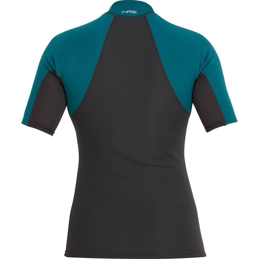 NRS HydroSkin 0.5mm Short-Sleeve Top - Women's Graphite/Harbor