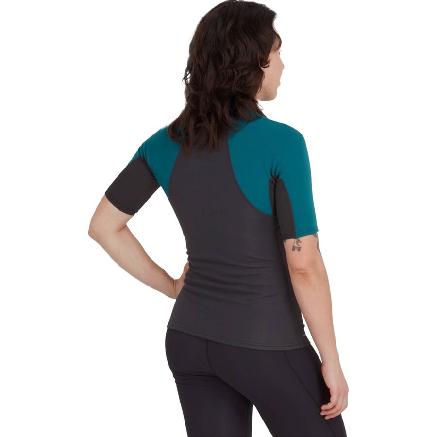 NRS HydroSkin 0.5mm Short-Sleeve Top - Women's Graphite/Harbor