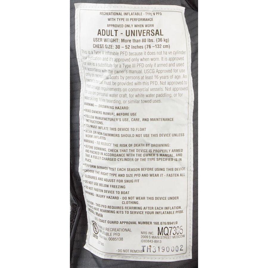 NRS Matik Personal Flotation Device Navy