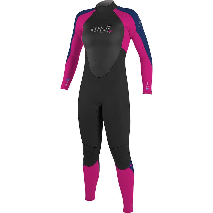 O'Neill Epic 3/2mm Back Zip Full Wetsuit - Girls' Black/Berry/Navy