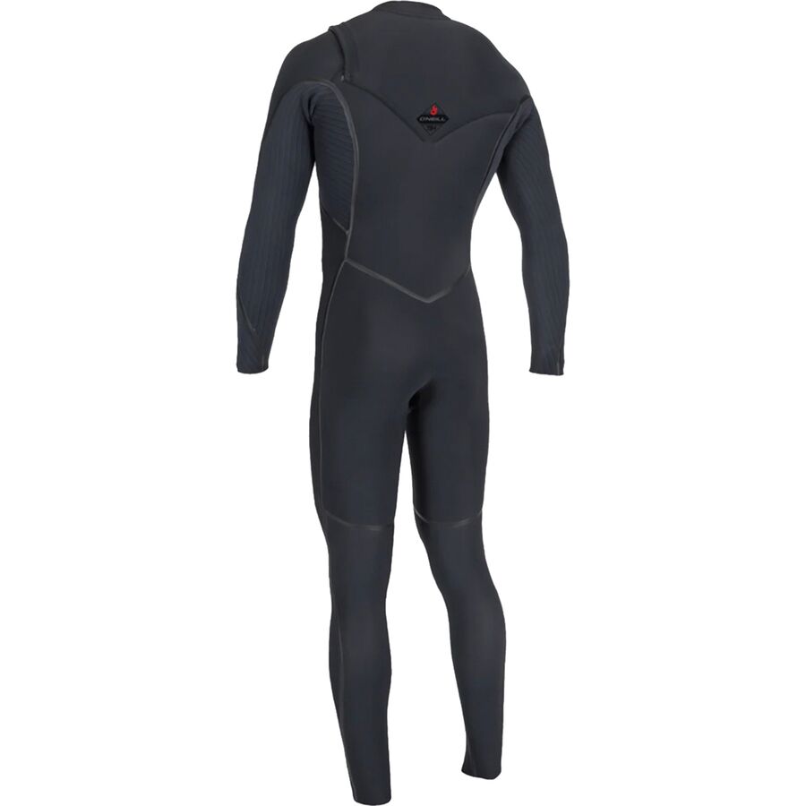 O'Neill Hyperfreak Fire 3/2mm+ Chest Zip Full Wetsuit - Men's Black/Black