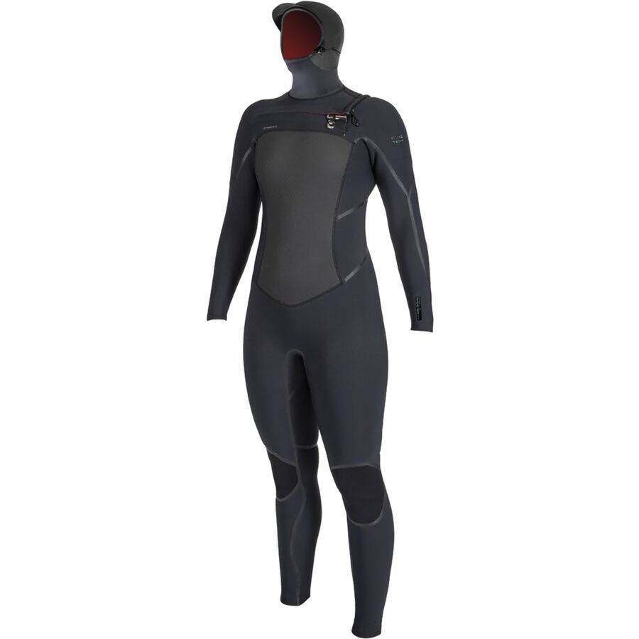 O'Neill Psycho Tech 5.5/4mm Hooded Chest-Zip Full Wetsuit - Women's Black/Black