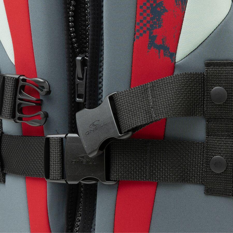 O'Neill Youth Reactor USCG Life Vest Coal/Red/Flint