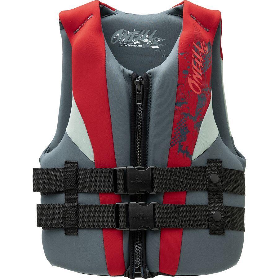 O'Neill Youth Reactor USCG Life Vest Coal/Red/Flint
