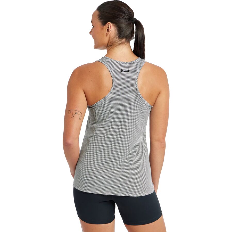 Oiselle Flyout Racerback Tank Top - Women's Black/White