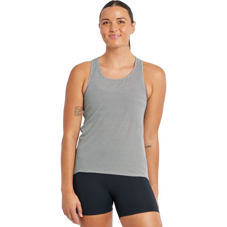 Oiselle Flyout Racerback Tank Top - Women's Black/White