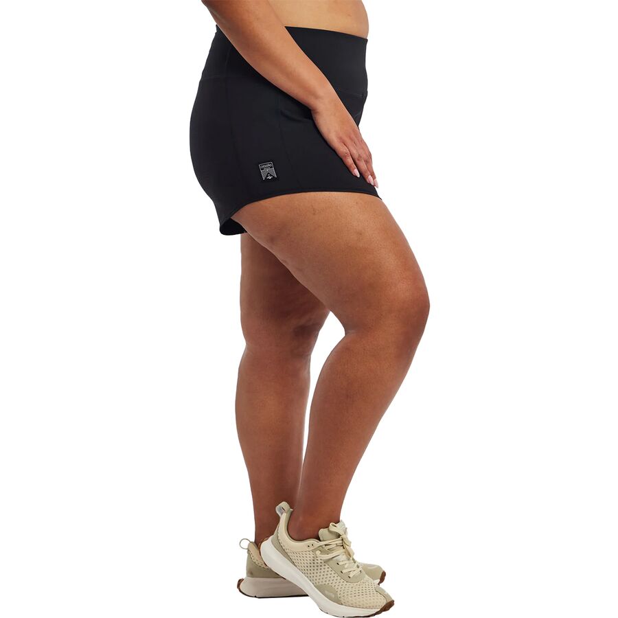 Oiselle High Rise Roga Solid 4in Short - Women's Black