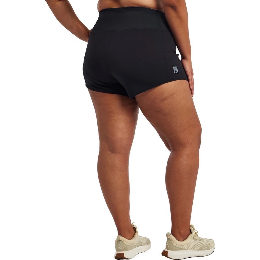 Oiselle High Rise Roga Solid 4in Short - Women's Black