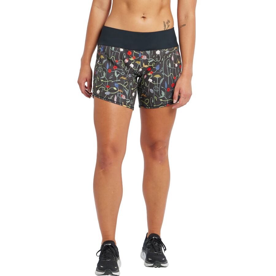 Oiselle Mac Roga Printed Short - Women's Wyld Flower