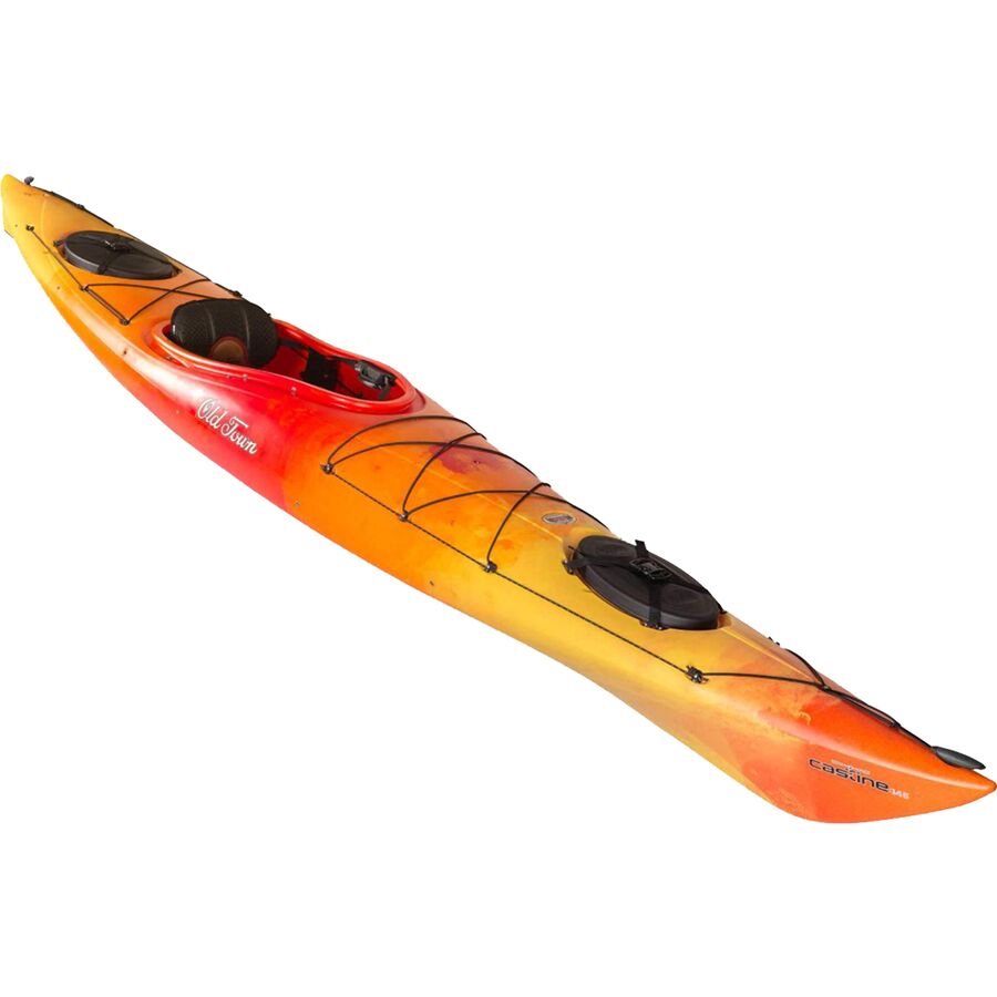 Old Town Castine 145 Kayak + Rudder Sunrise