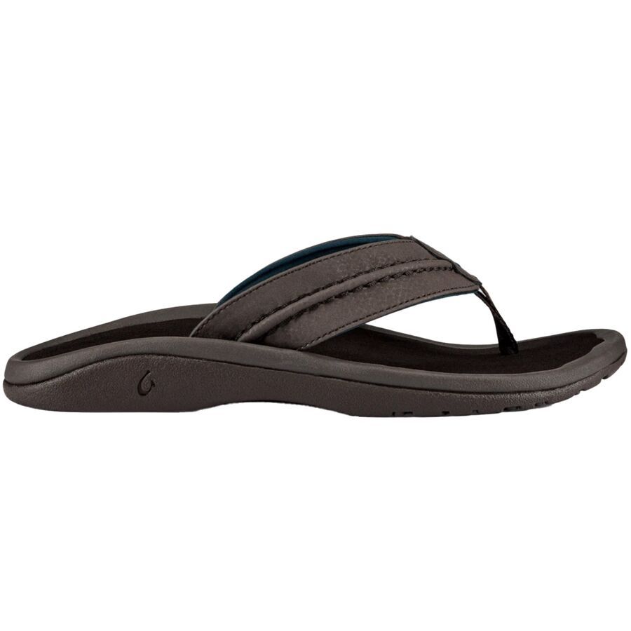 Olukai Hokua Flip Flop - Men's Dark Wood/Dark Wood