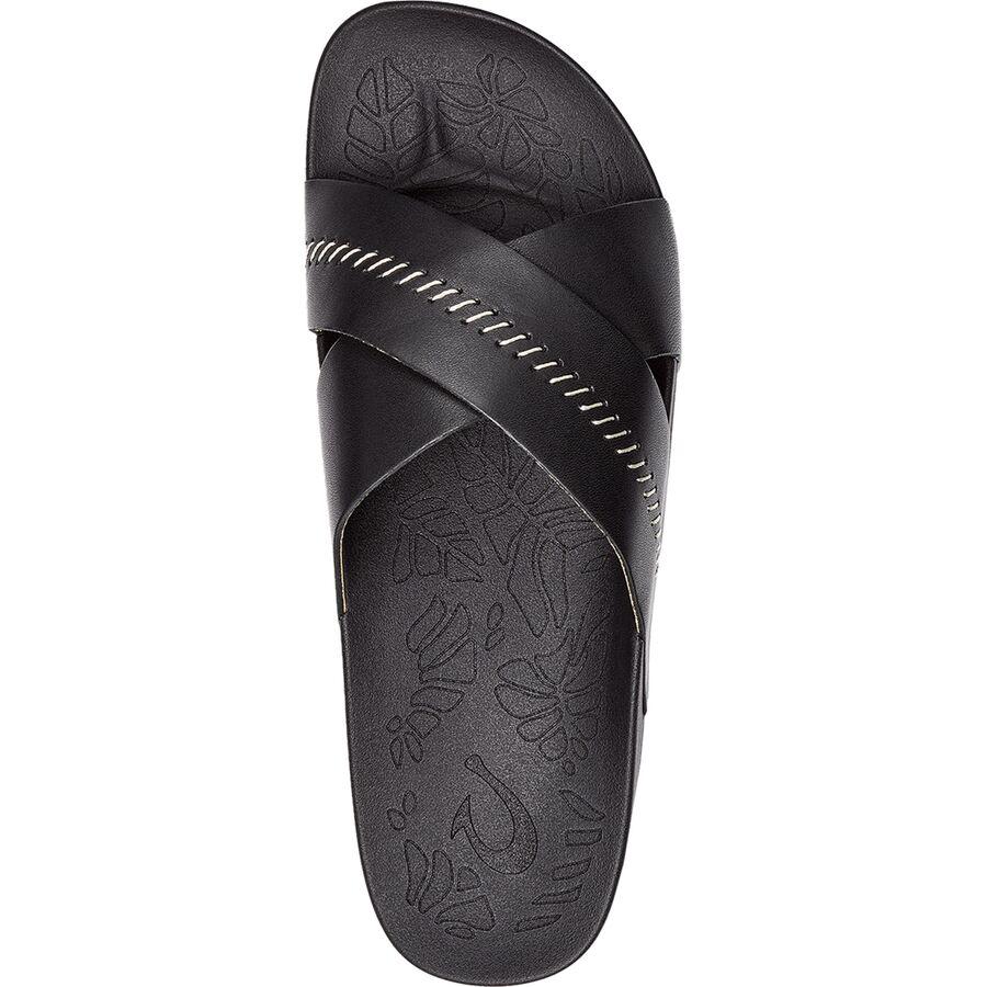 Olukai Kipe'a 'Olu Slide Sandal - Women's Black/Black