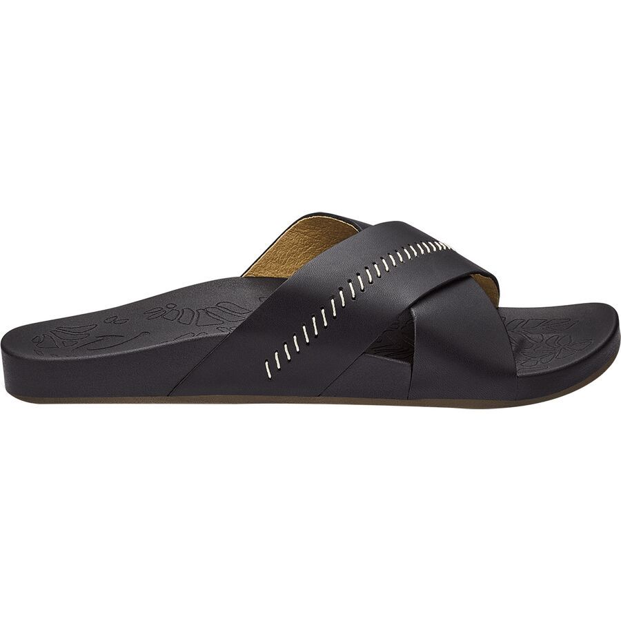Olukai Kipe'a 'Olu Slide Sandal - Women's Black/Black