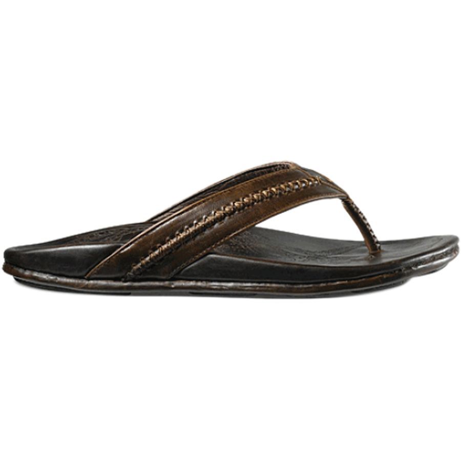 Olukai Mea Ola Flip Flop - Men's Dark Java/Dark Java