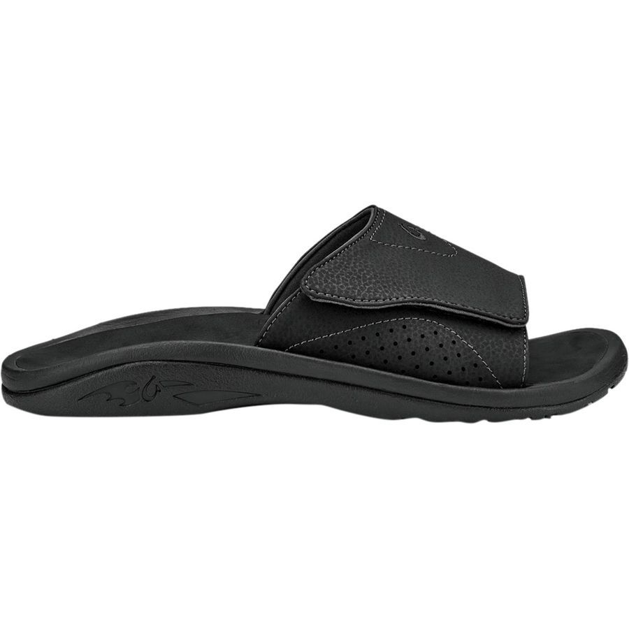 Olukai Nalu Slide Sandal - Men's Black/Black