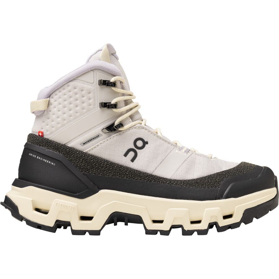 On Running Cloudrock Trek Waterproof Hiking Boot - Women's Silver/Cream