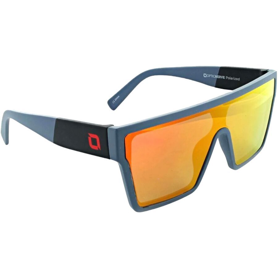 Optic Nerve Flyest Polarized Sunglasses Blue/Black/Polarized Smoke Lens Red Mirror
