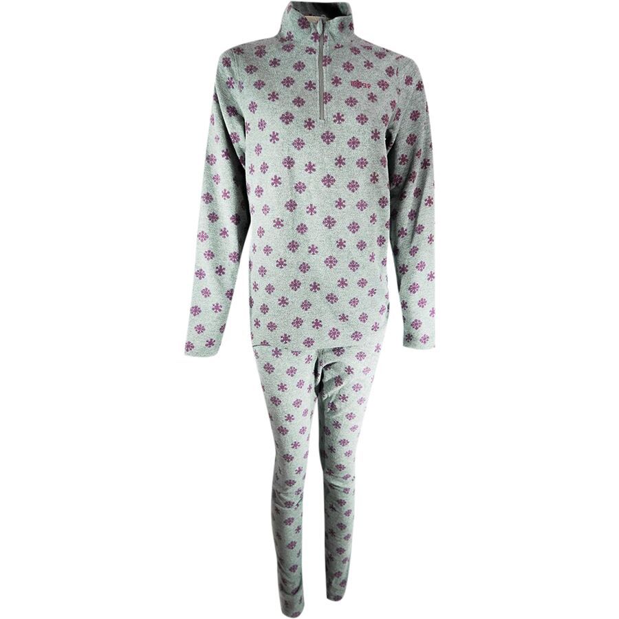 Orage Mic Mac Junior Base Layer Combo 2019 Heather Snowflake Print
