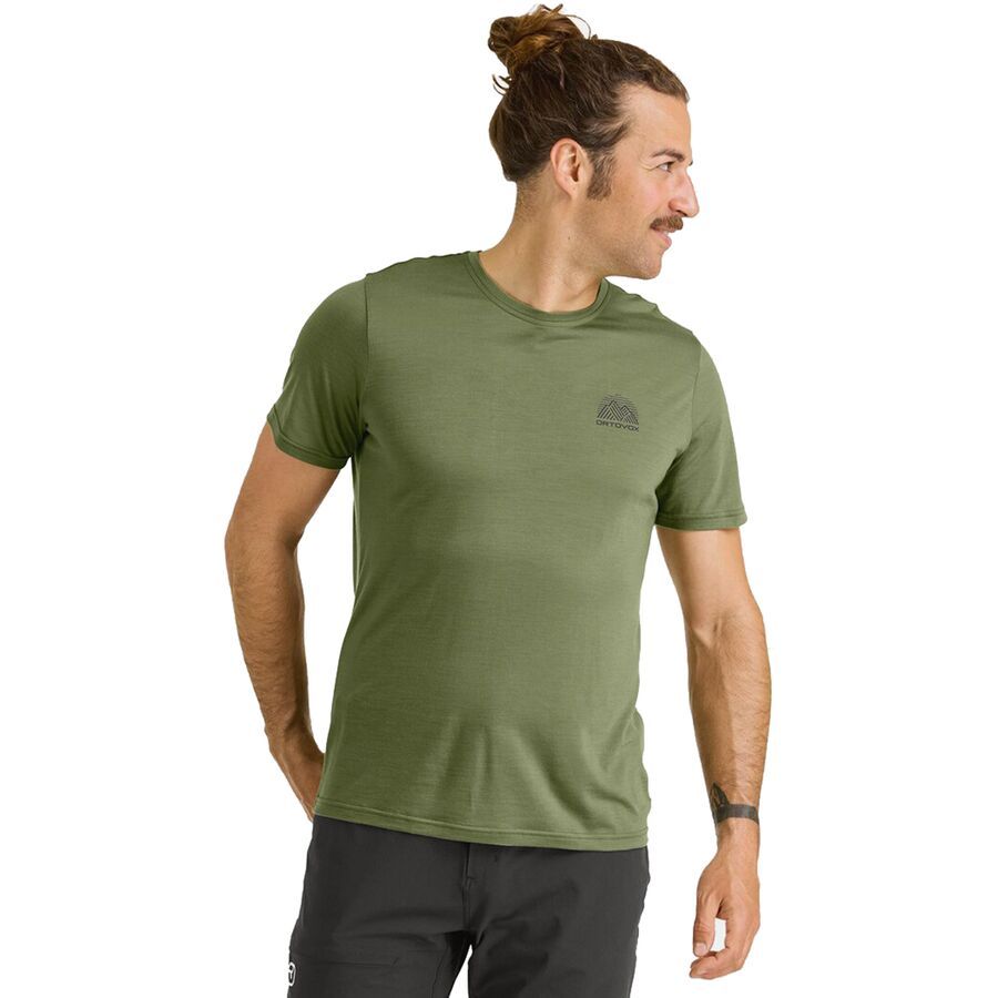 Ortovox 120 Cool Tec Mtn Stripe Shirt - Men's Wild Herbs