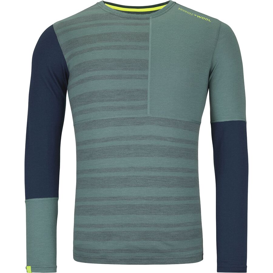 Ortovox 185 Rock'N'Wool Long-Sleeve Top - Men's Arctic Grey