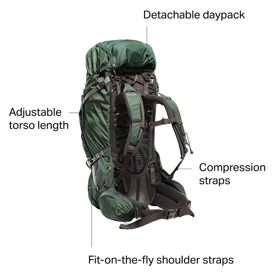 Osprey Packs Aether Plus 70L Backpack Axo Green