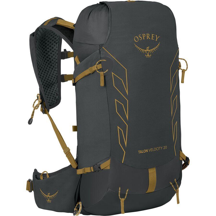 Osprey Packs Talon Velocity 20L Backpack - Men's Dark Charcoal/Tumbleweed Yellow