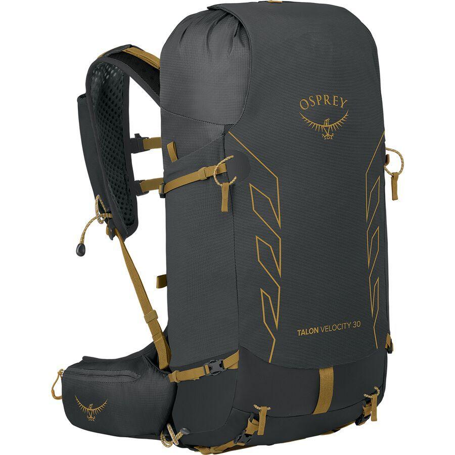 Osprey Packs Talon Velocity 30L Backpack - Men's Dark Charcoal/Tumbleweed Yellow