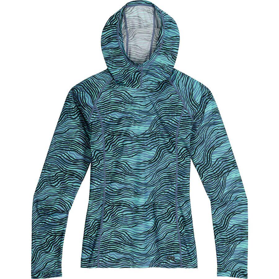 Outdoor Research Echo Printed Hoodie - Women's Olympic Nori