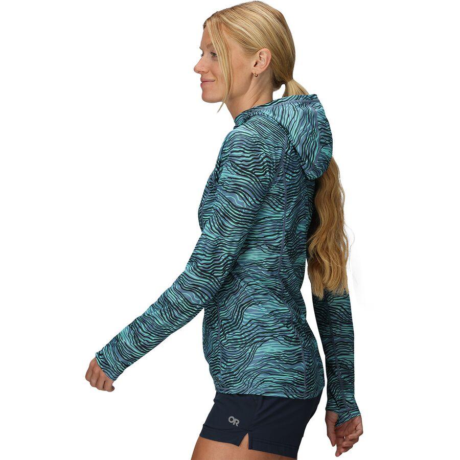 Outdoor Research Echo Printed Hoodie - Women's Olympic Nori