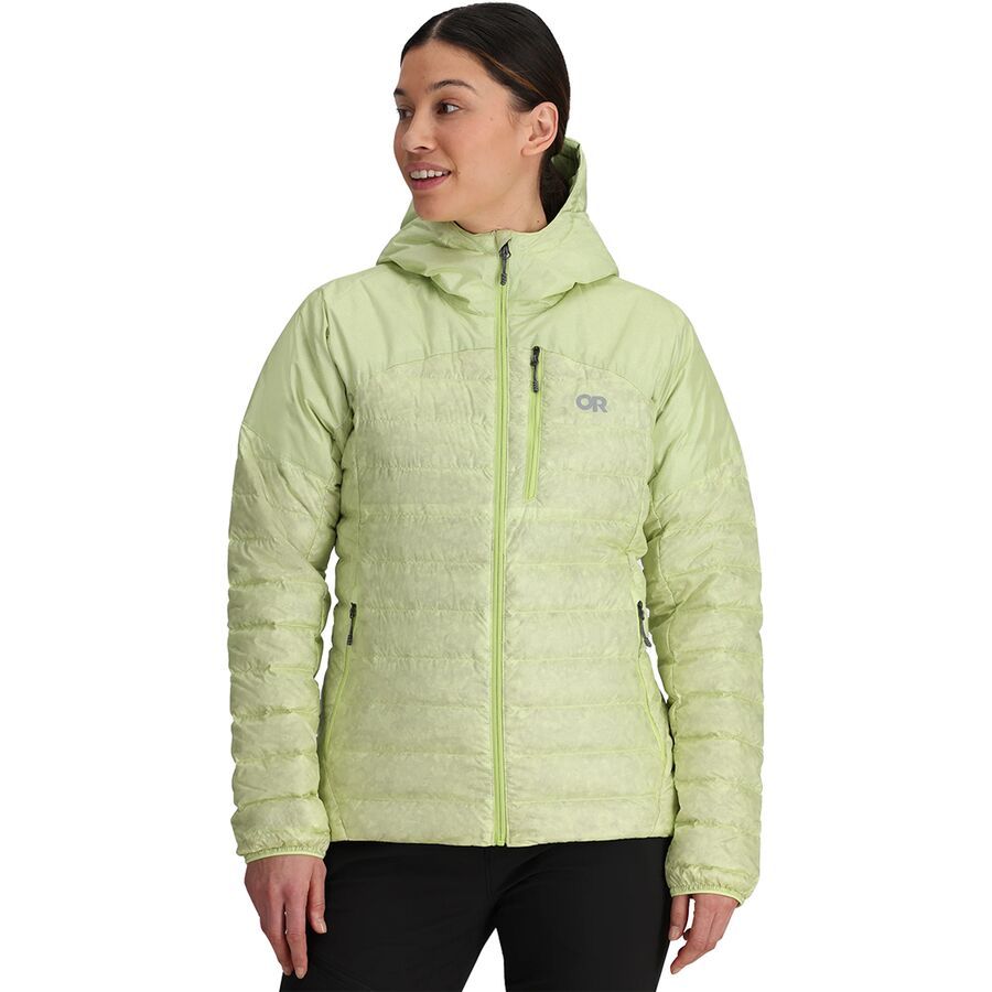 Outdoor Research Helium Down Hooded Jacket - Women's Cool Matcha