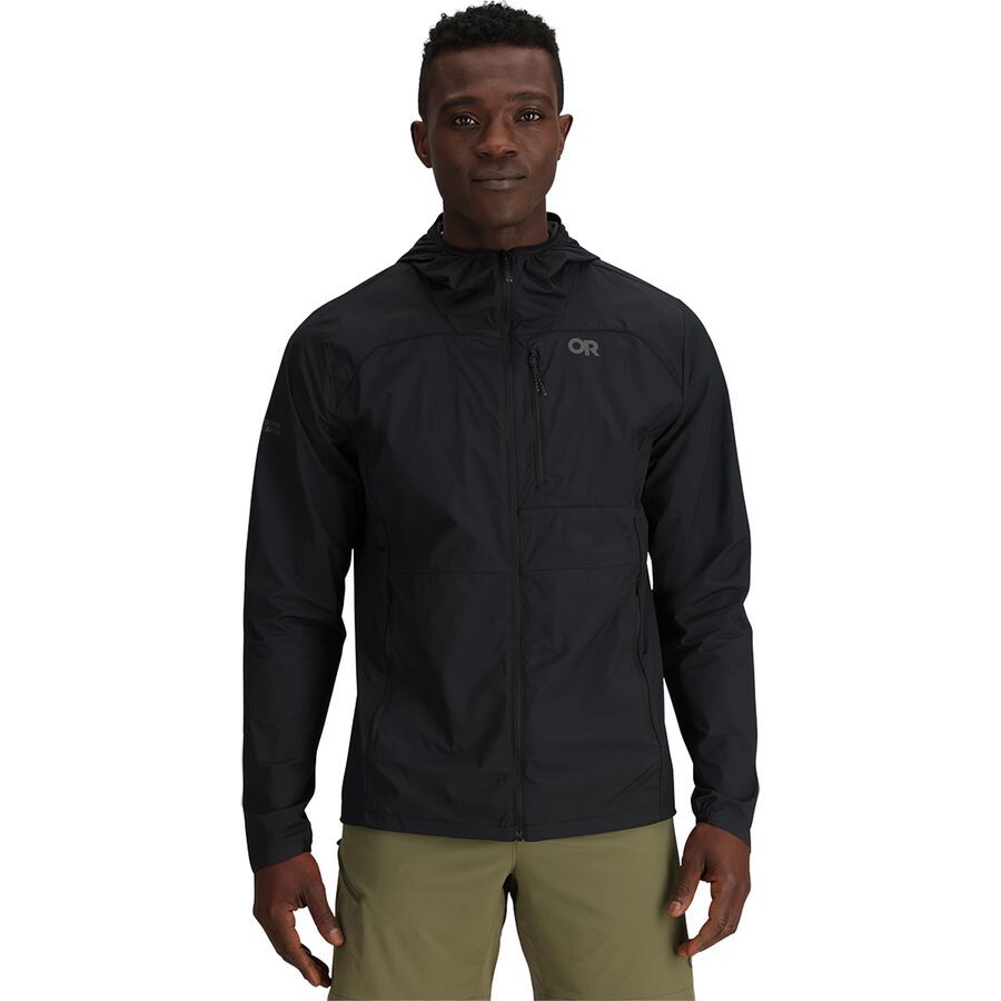 Outdoor Research Shadow Wind Hooded Jacket - Men's Black