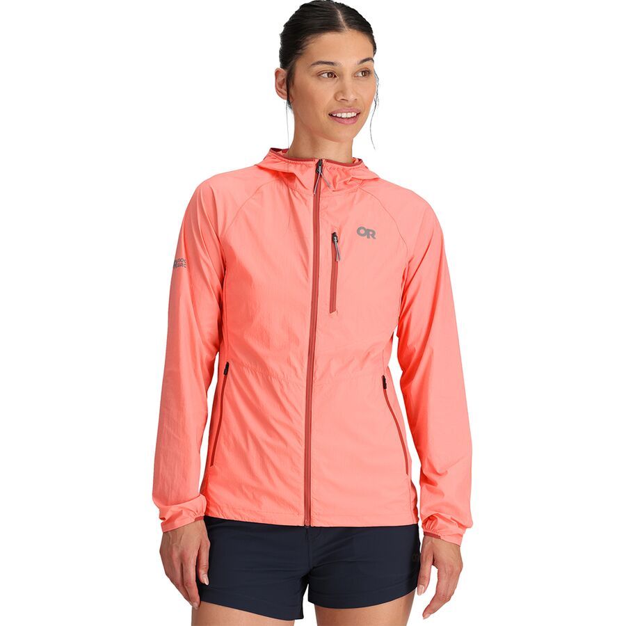 Outdoor Research Shadow Wind Hooded Jacket - Women's Azalea