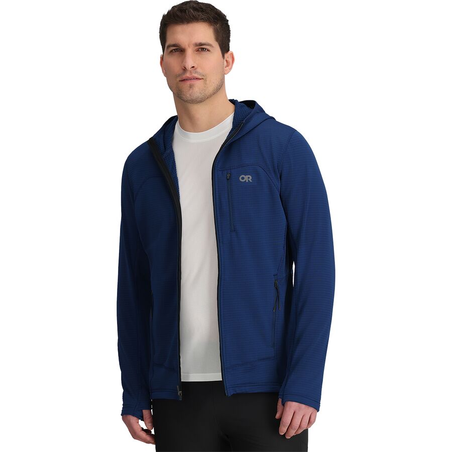 Outdoor Research Vigor Grid Fleece Full-Zip Hooded Jacket - Men's Cenote