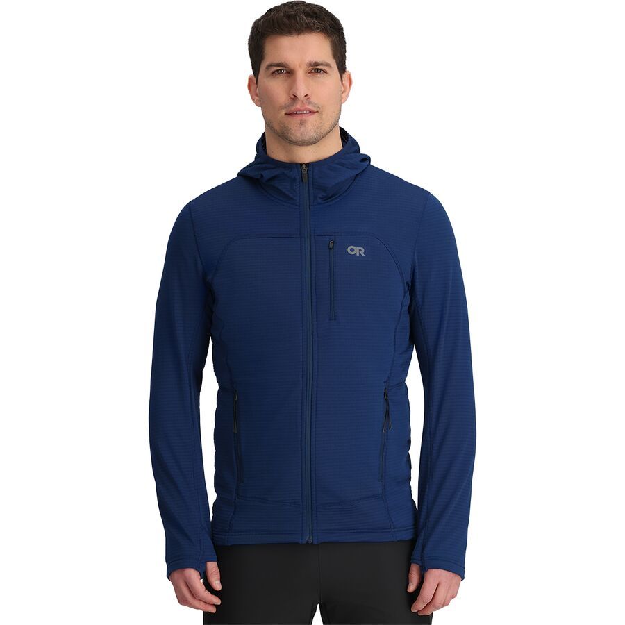 Outdoor Research Vigor Grid Fleece Full-Zip Hooded Jacket - Men's Cenote