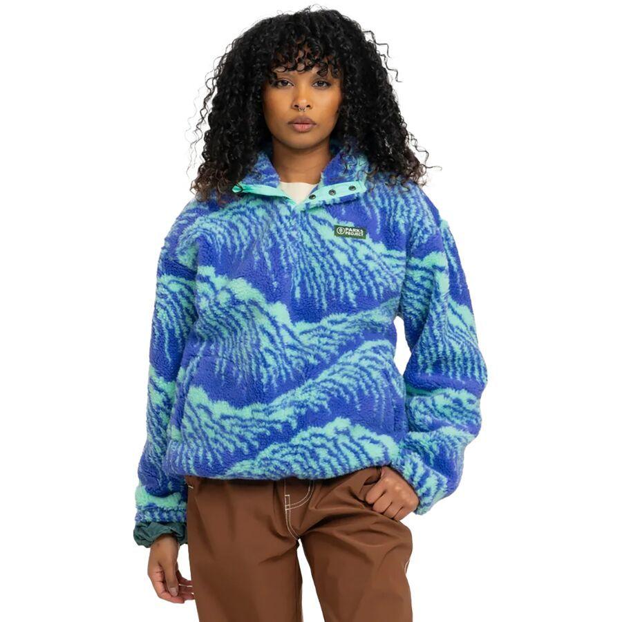 Parks Project Acadia Midnight Waves High Pile Fleece - Women's Green Purple