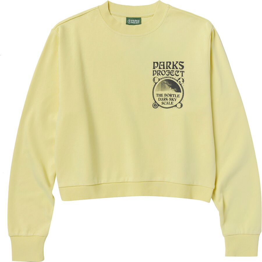 Parks Project Dark Sky Checklist Crop Crew Sweatshirt - Women's Yellow