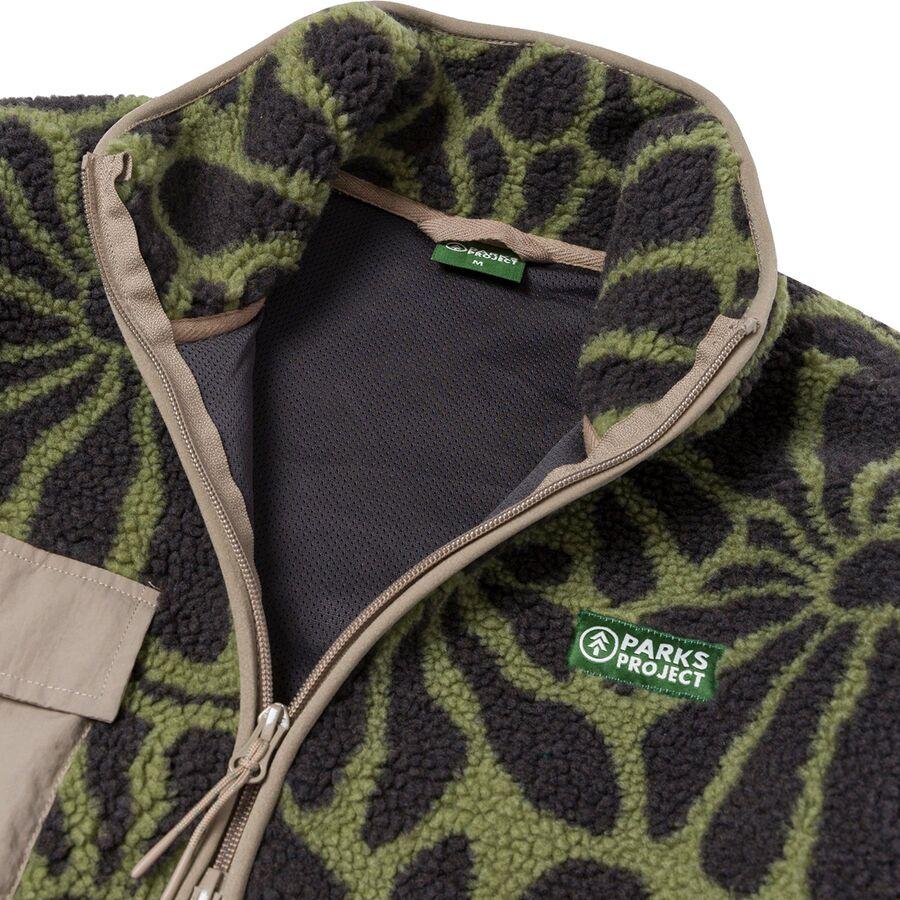 Parks Project Wildflowers Full-Zip High Pile Fleece Fern