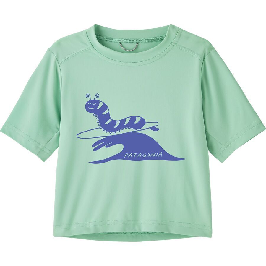 Patagonia Baby Capilene Silkweight T-Shirt - Toddlers' Caterpillar Chiller: Rinsed Green