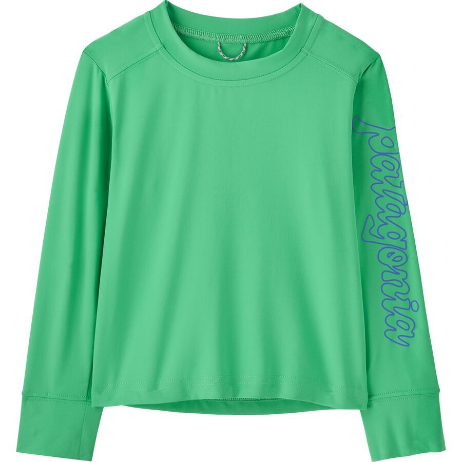 Patagonia Baby Long-Sleeve Capilene Silkweight T-Shirt - Infants' Fitz Script: Aloe Green